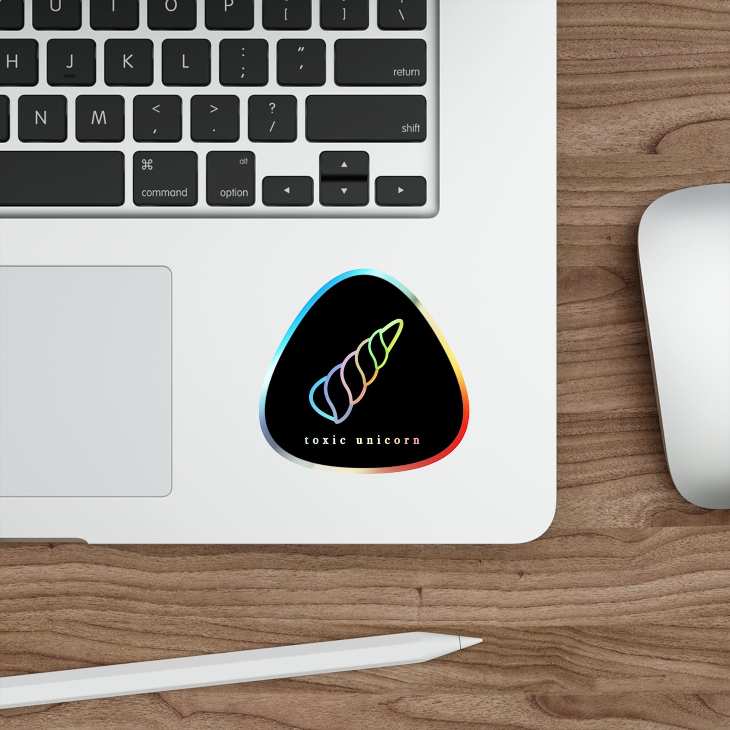 Plastic Mythology Unit: Toxic Unicorn Core Sticker, Holographic Edition
